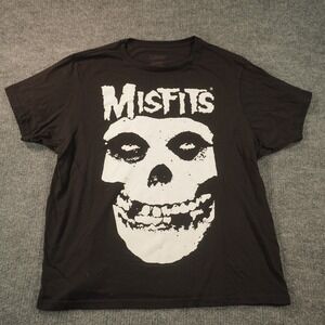 Misfits T-Shirt Men 2XL Black Fiend Skull Graphic Punk Rock Band Tee 2021 Retro